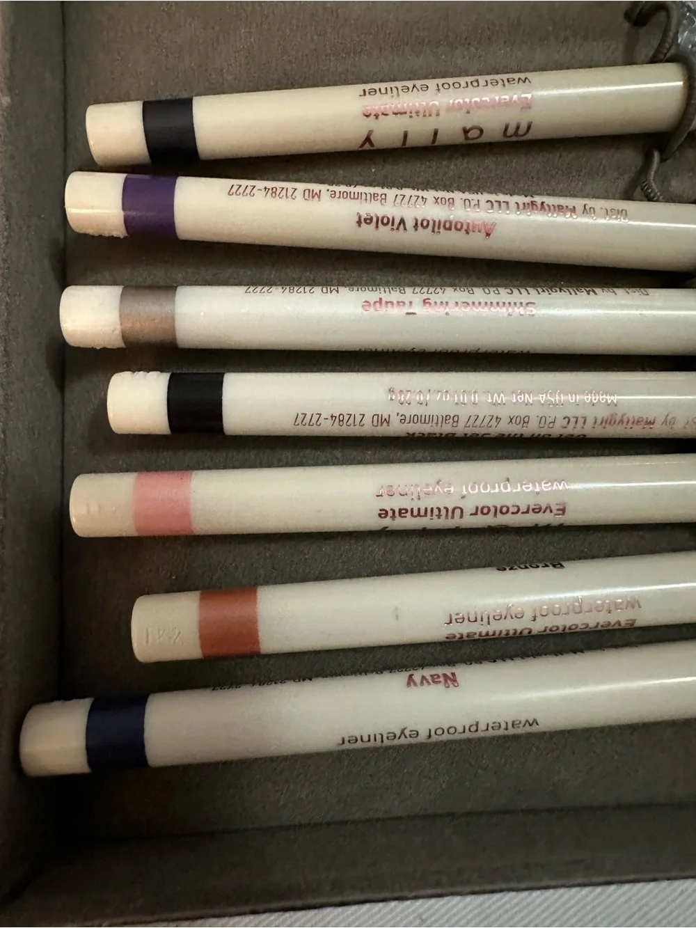 Mally Evercolor Ultimate Waterproof Eyeliner Collection – 7 Piece Set